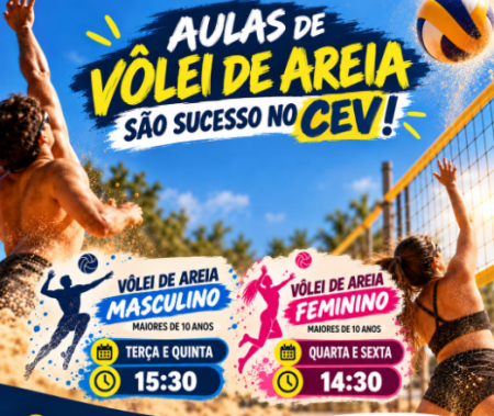 Quadra de vôlei de areia do Centro Esportivo Varginhense (CEV) em Varginha.