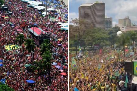 Lula e Flávio Bolsonaro fizeram grandes atos de campanha neste sábado (24)