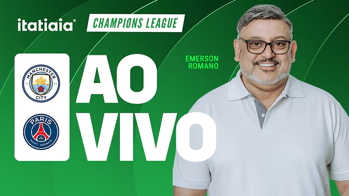 Manchester City x PSG: assista, ao vivo, à transmissão da Itatiaia