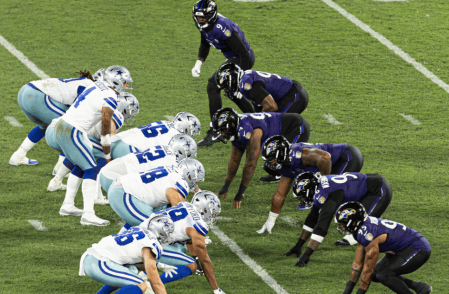 Lance do NFL Rio Game entre Cowboys e Ravens