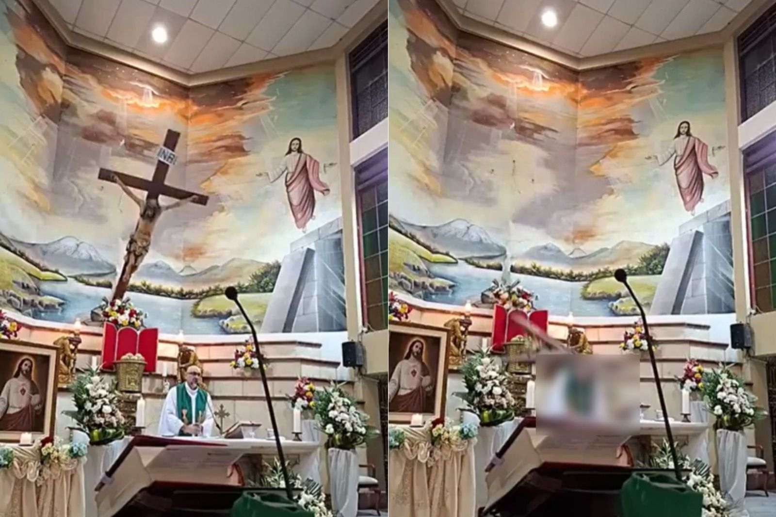 Padre morre após cruz cair sobre sua cabeça durante missa no Equador; vídeo mostra acidente