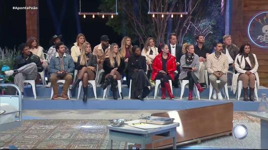 Participantes durante o 'aponta peão'
