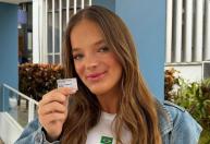 Rafaella Justus vota pela primeira vez e comemora: ‘Bom demais fazer parte’