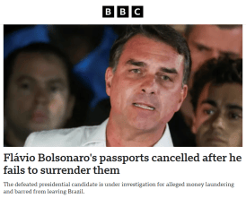 Repercussão internacional da fuga de Flávio Bolsonaro para os EUA