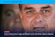 Imprensa internacional destaca fuga de Flávio Bolsonaro do Brasil em meio a investigações e após derrota nas Eleições