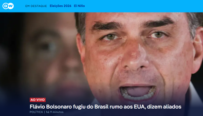Repercussão internacional da fuga de Flávio Bolsonaro para os EUA