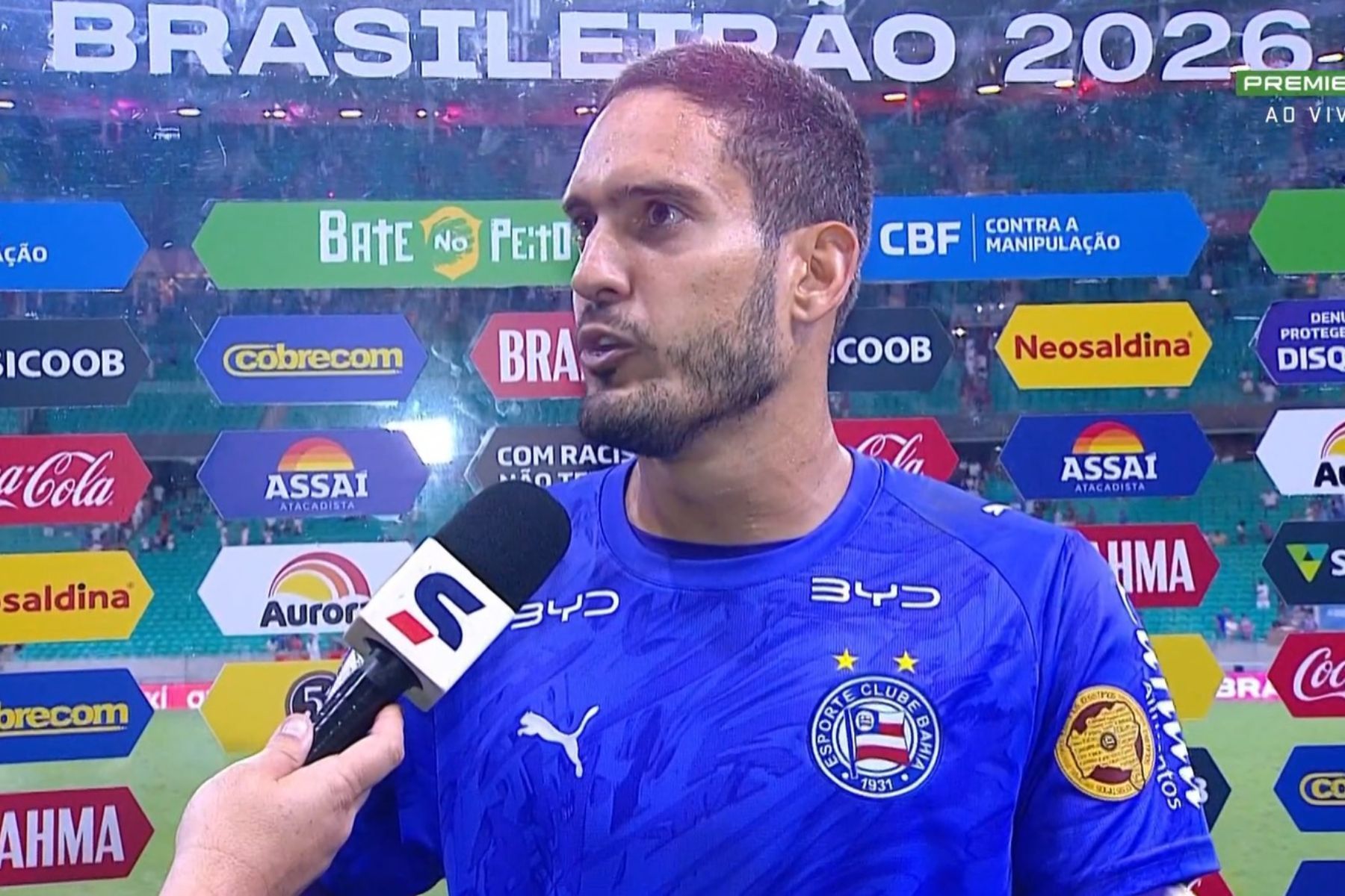 Goleiro do Bahia é direto sobre pênalti perdido por Reinaldo no final do jogo
