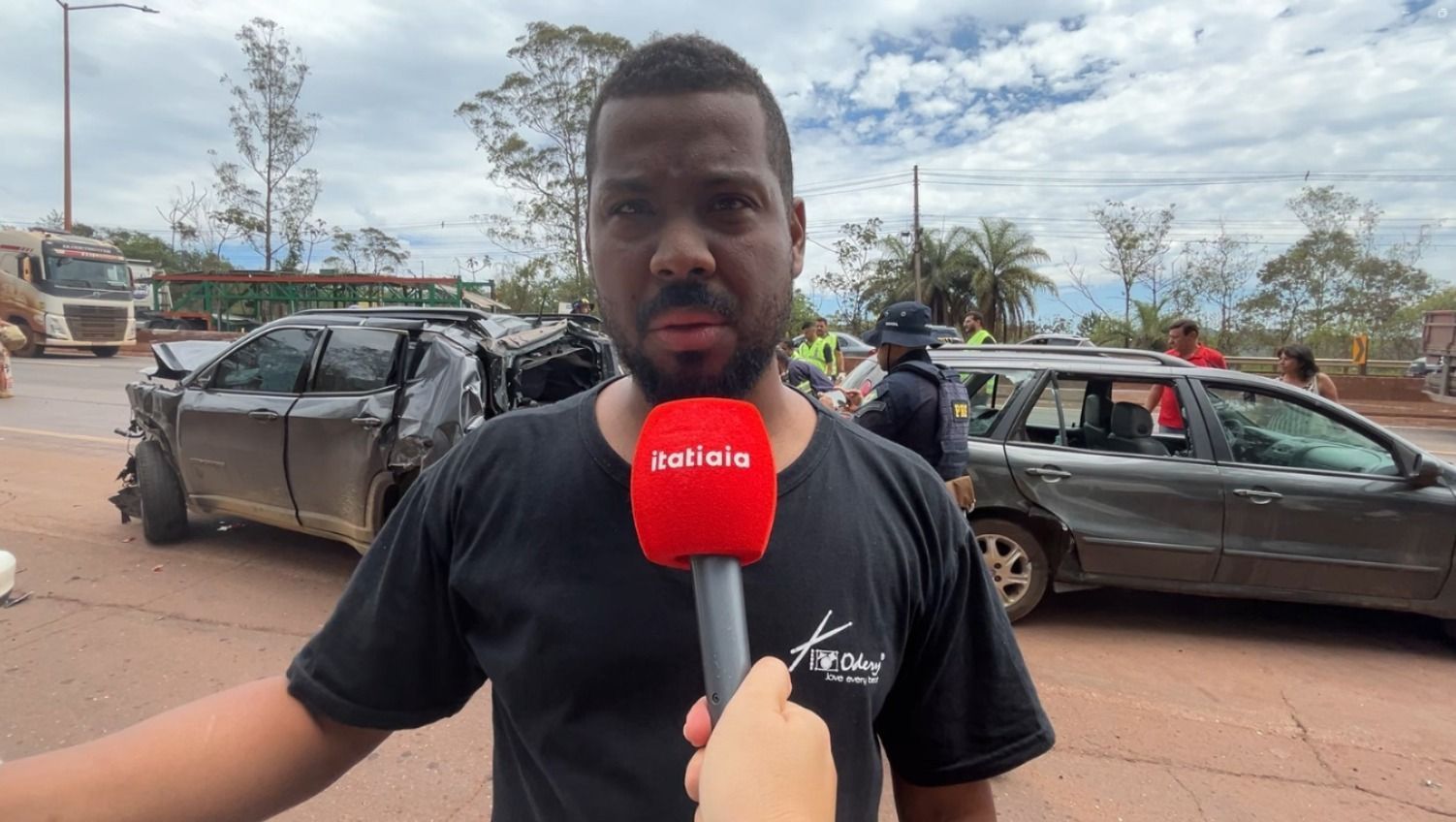 ‘Livramento de Deus’, diz motorista de carro que escapou de acidente com 28 veículos na BR-040; veja vídeo