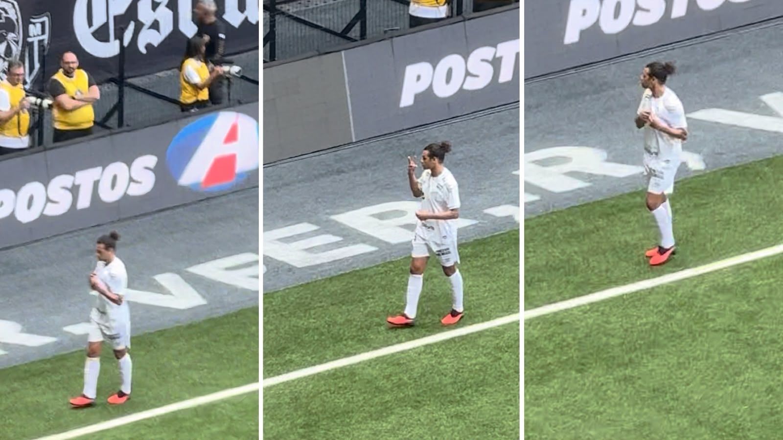 Atlético x Santos: volante se machuca e provoca torcida após ser substituído