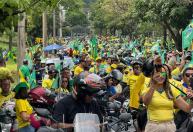Veja fotos do ato de Flávio Bolsonaro (PL) em Belo Horizonte