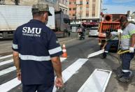 Secretaria de Mobilidade Urbana adequa sinalização na Rua Mariano Procópio