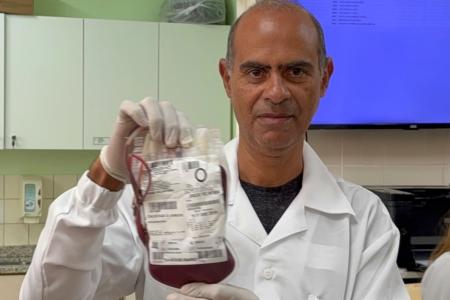 bolsa com sangue raro foi transportada do Ceará para transfusão em paciente em MG Foto