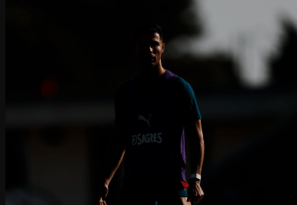 Cristiano Ronaldo em treino pela Seleção Portuguesa