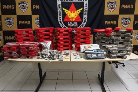 drogas apreendidas em Ubá, na Zona da Mata