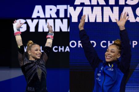 Flávia Saraiva e Lorrane Oliveira, ginastas do Brasil
