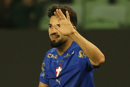Flaco López balança as redes em Palmeiras x Bahia