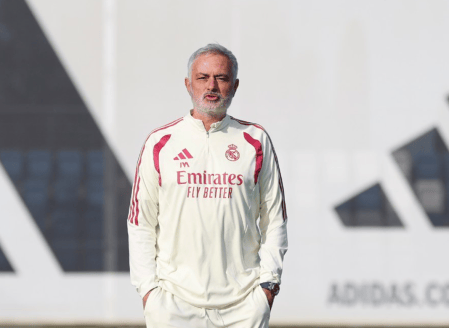 José Mourinho em treino do Real Madrid