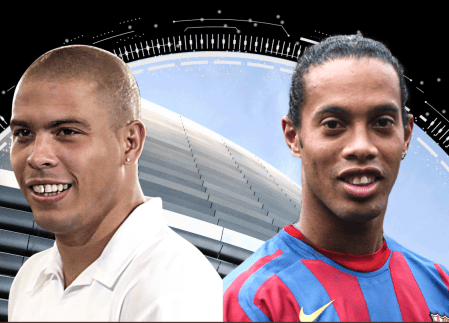 Ronaldo e Ronaldinho em imagem de divulgação da LaLiga