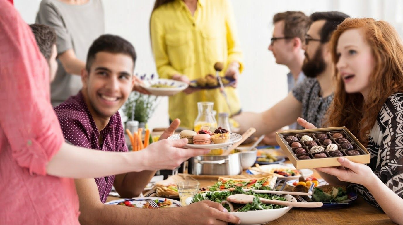A psicologia confirma que as pessoas que trazem algo quando convidadas para comer não o fazem apenas por educação, mas porque compreendem a importância da reciprocidade