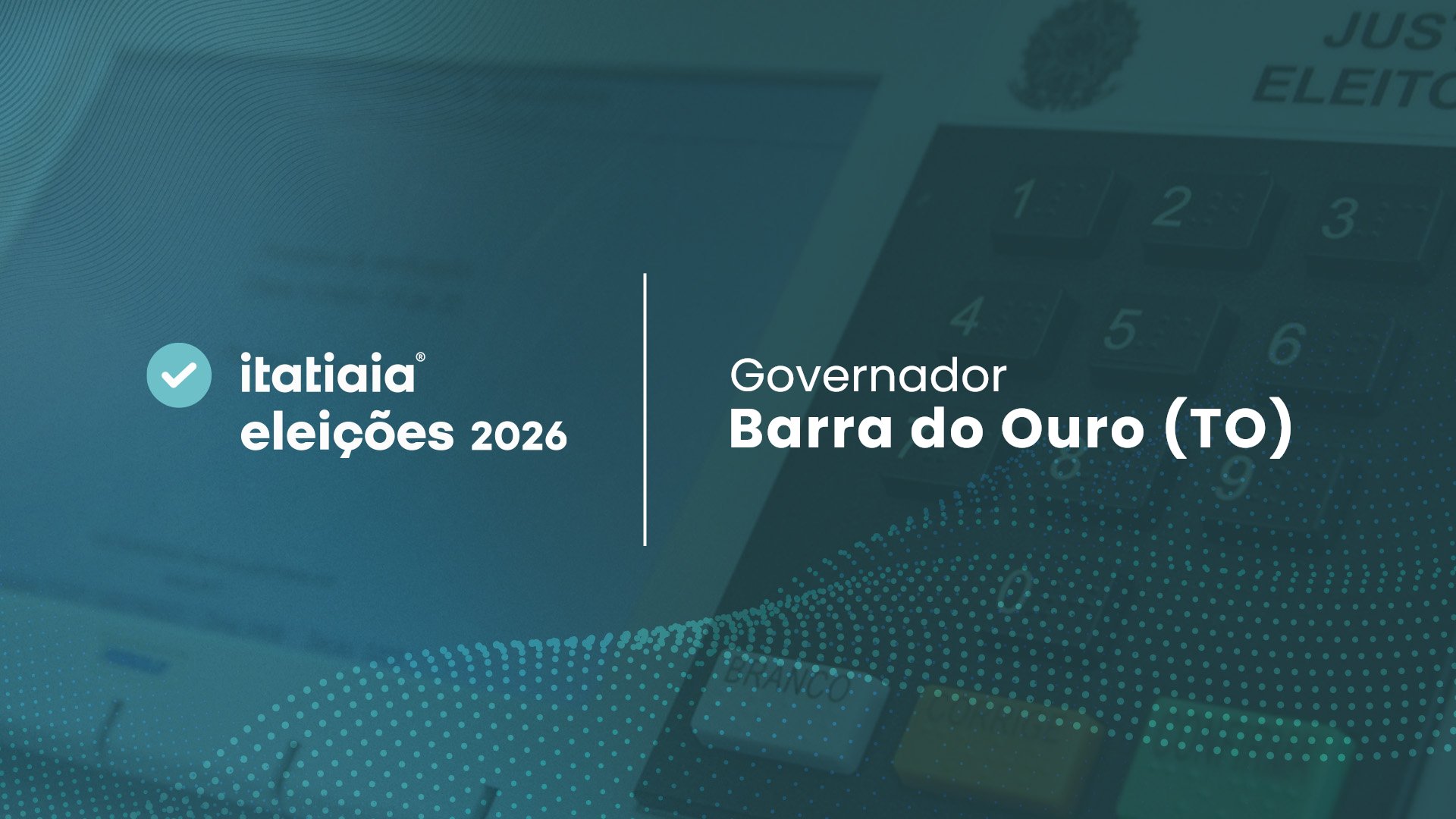 Vicentinho Júnior é o mais votado para governador em Barra do Ouro (TO) no 2º turno